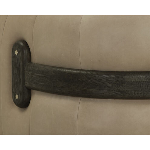 Tadeo Dark Brown / Sahara Sand Leather Swivel Lounge Chair, Swivel